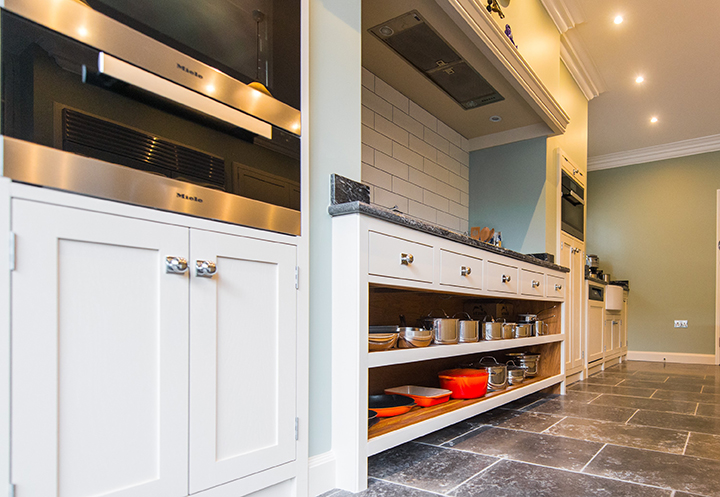 miele oven in traditional bespoke kitchen