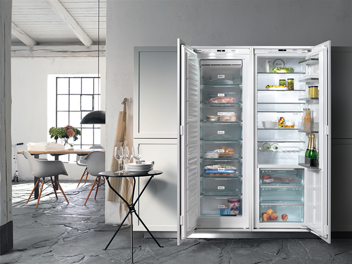 miele fridge freezer in kitchen