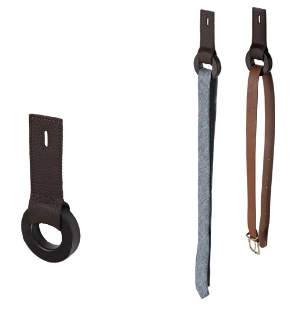 Tie and belt hanger. Genuine leather support. VE80DBAA0921B