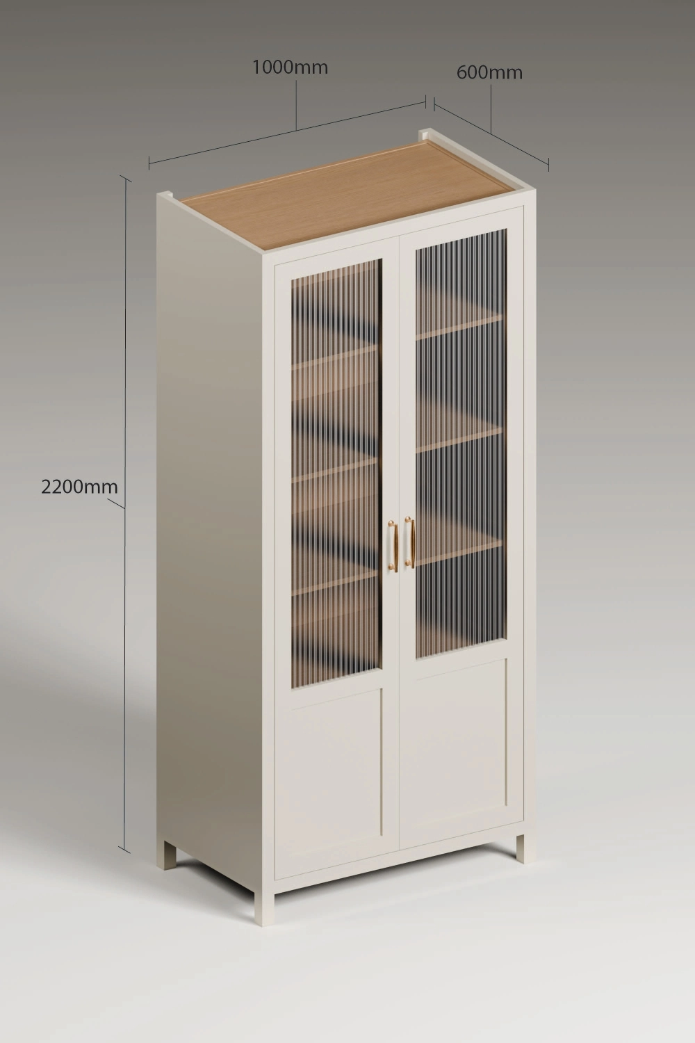 Langham Double Larder with Shelves