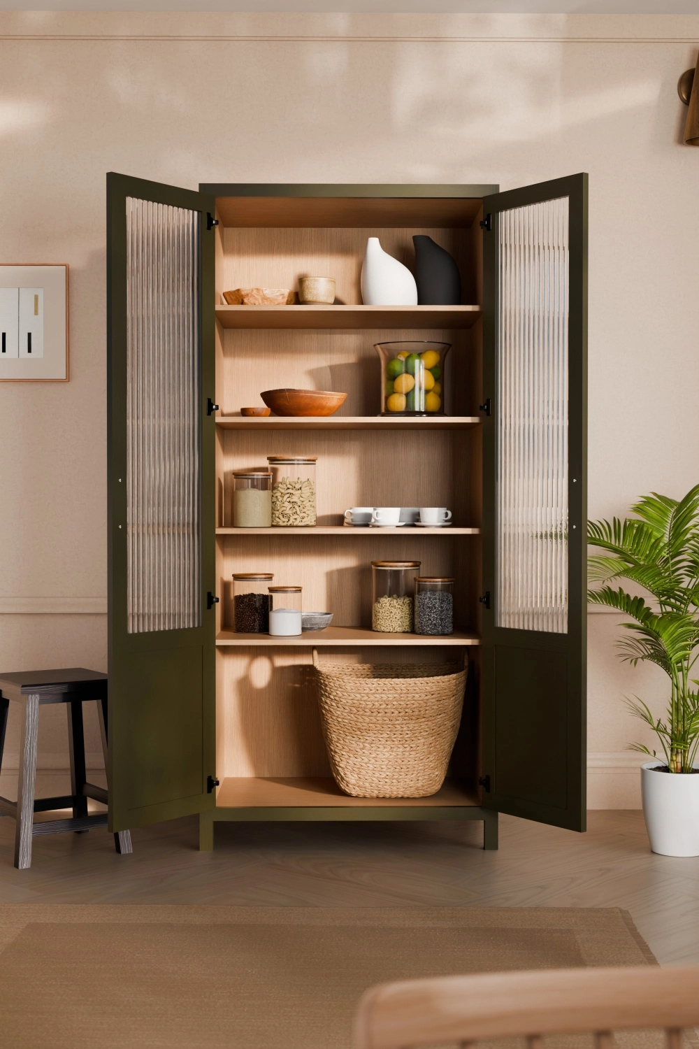 Langham Double Larder with Shelves