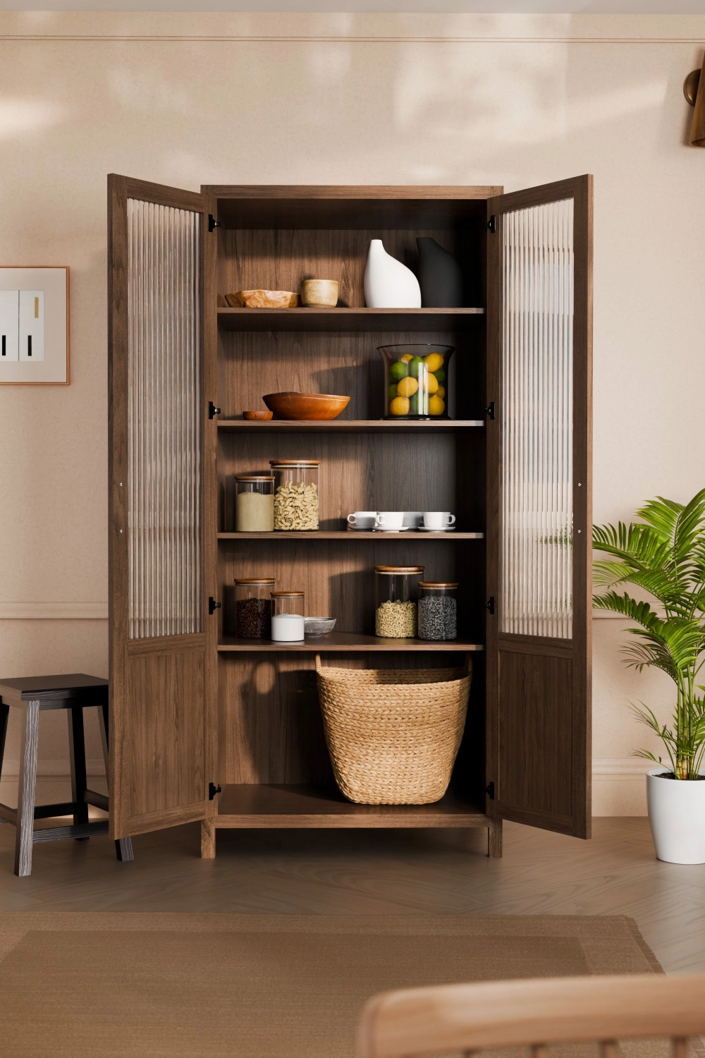 Langham Double Larder with Shelves