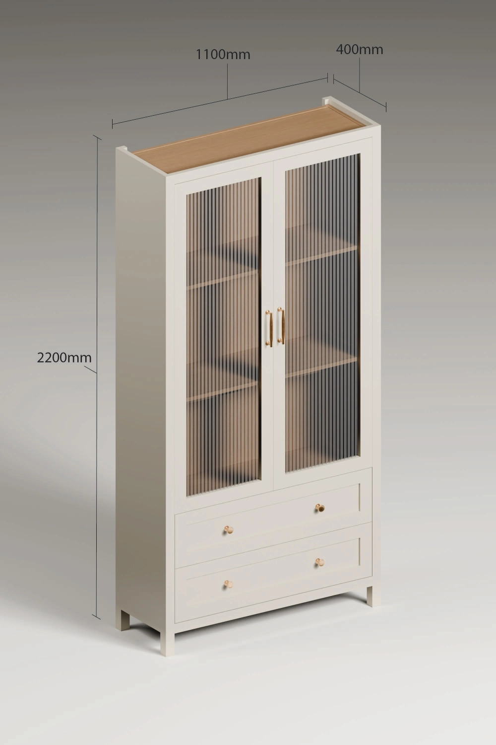 Langham Double Shallow Display Larder