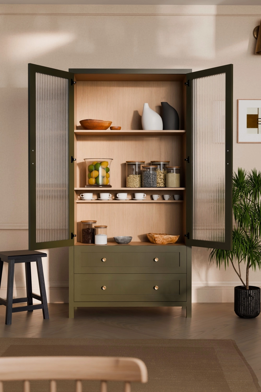 Langham Double Shallow Display Larder