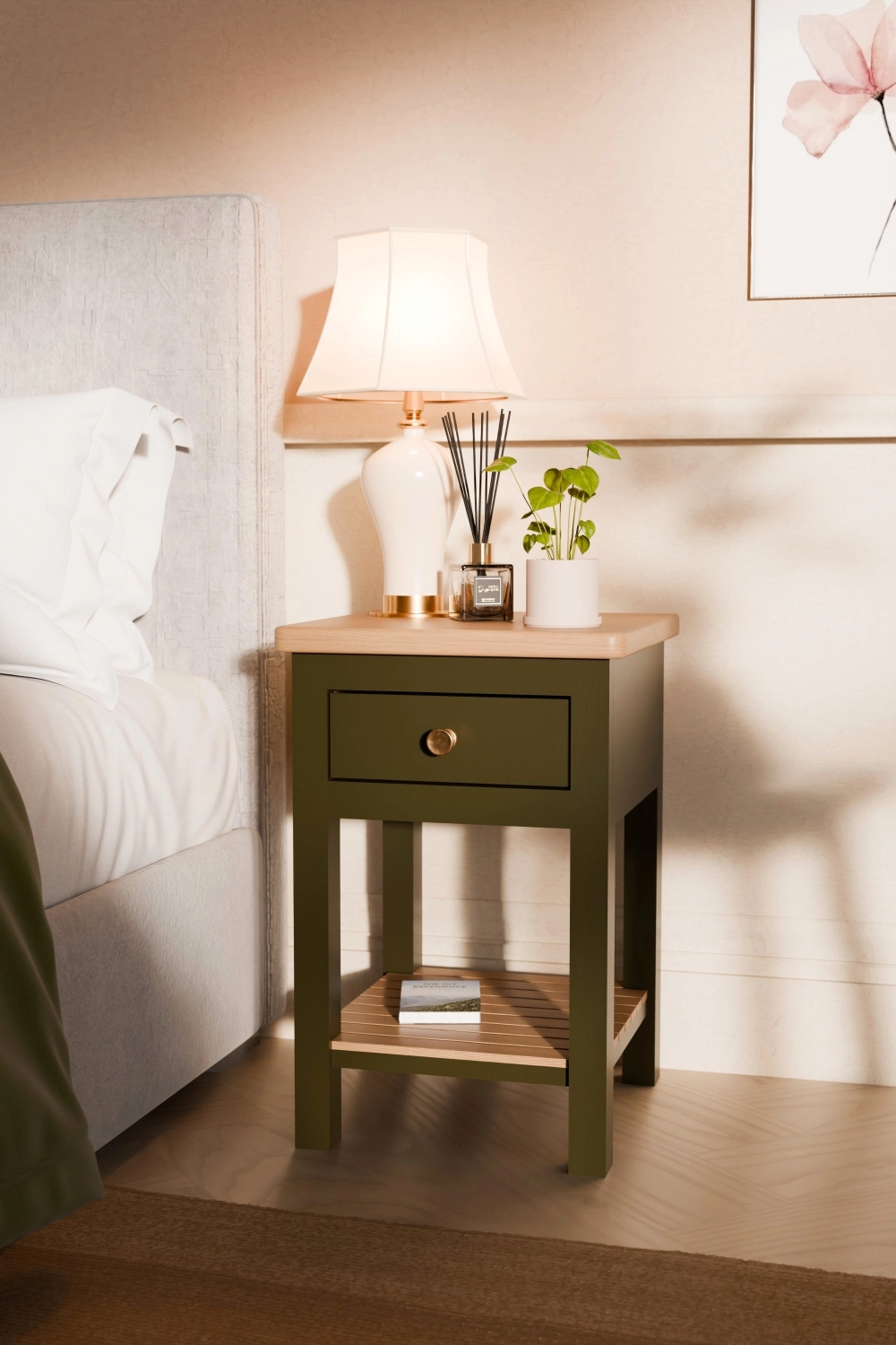 Langham Open Bedside Table
