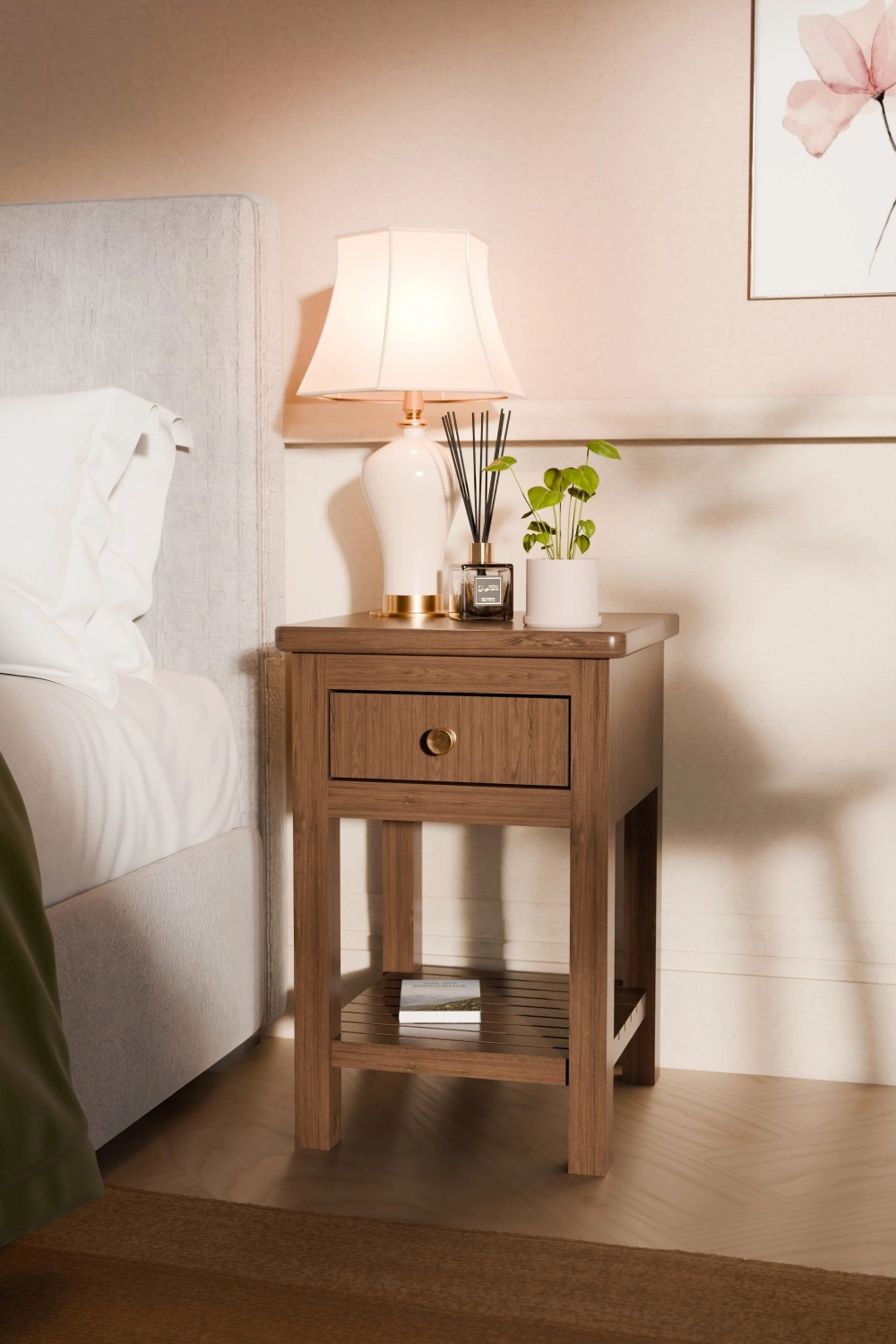 Langham Open Bedside Table