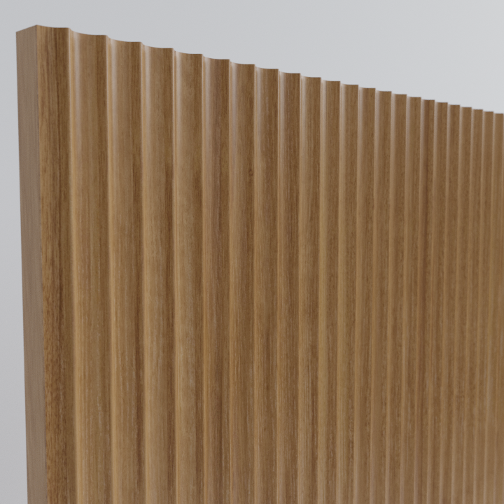 Oak Scalloped End Panel