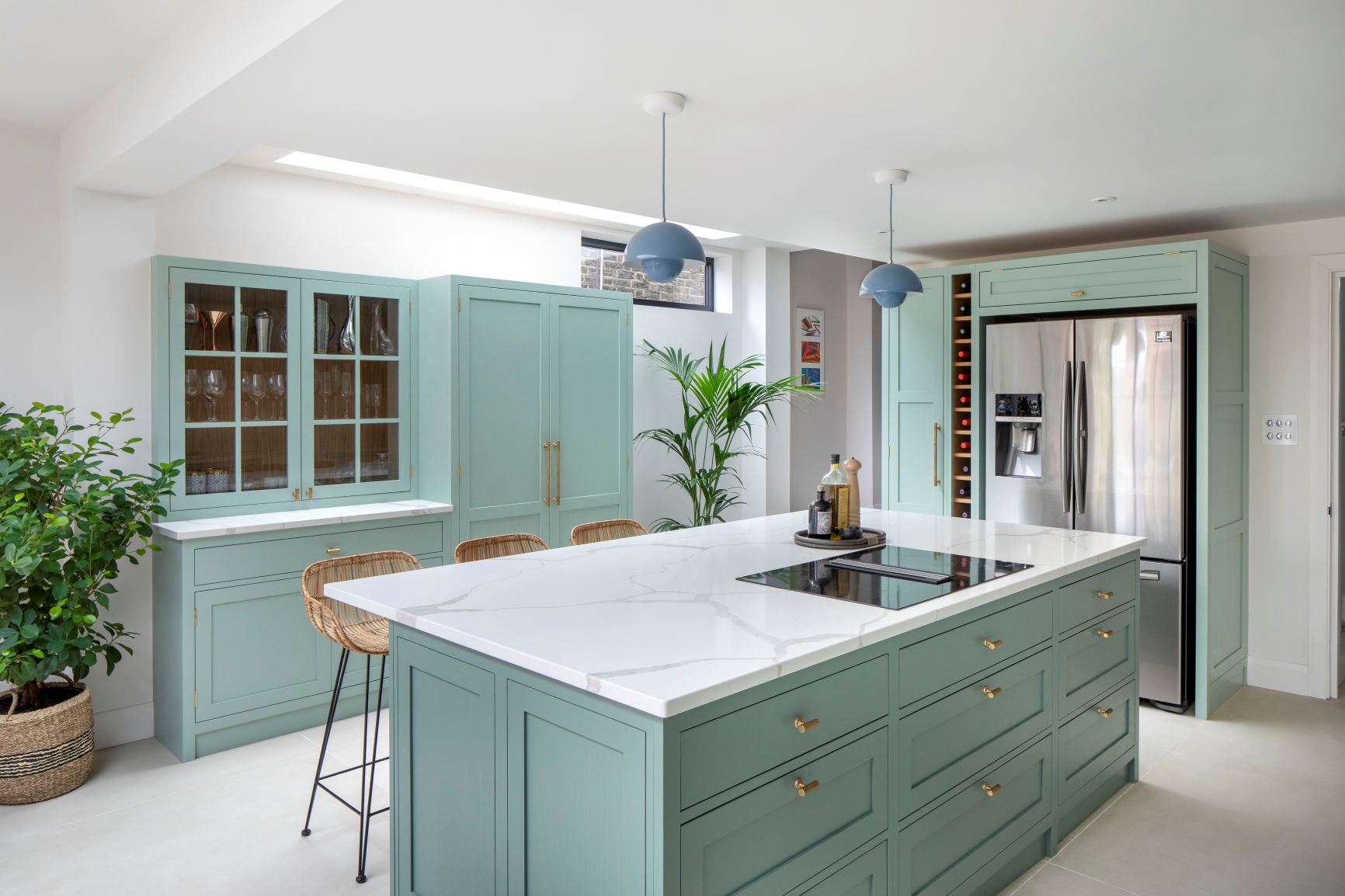 light green shaker kitchen
